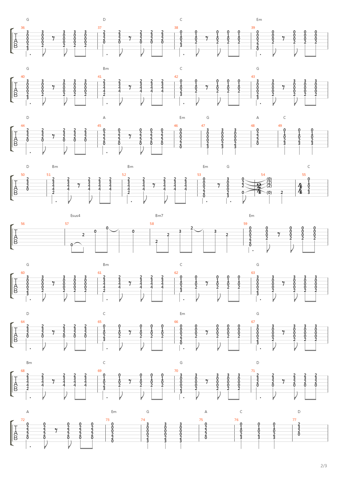 San Fransisco吉他谱