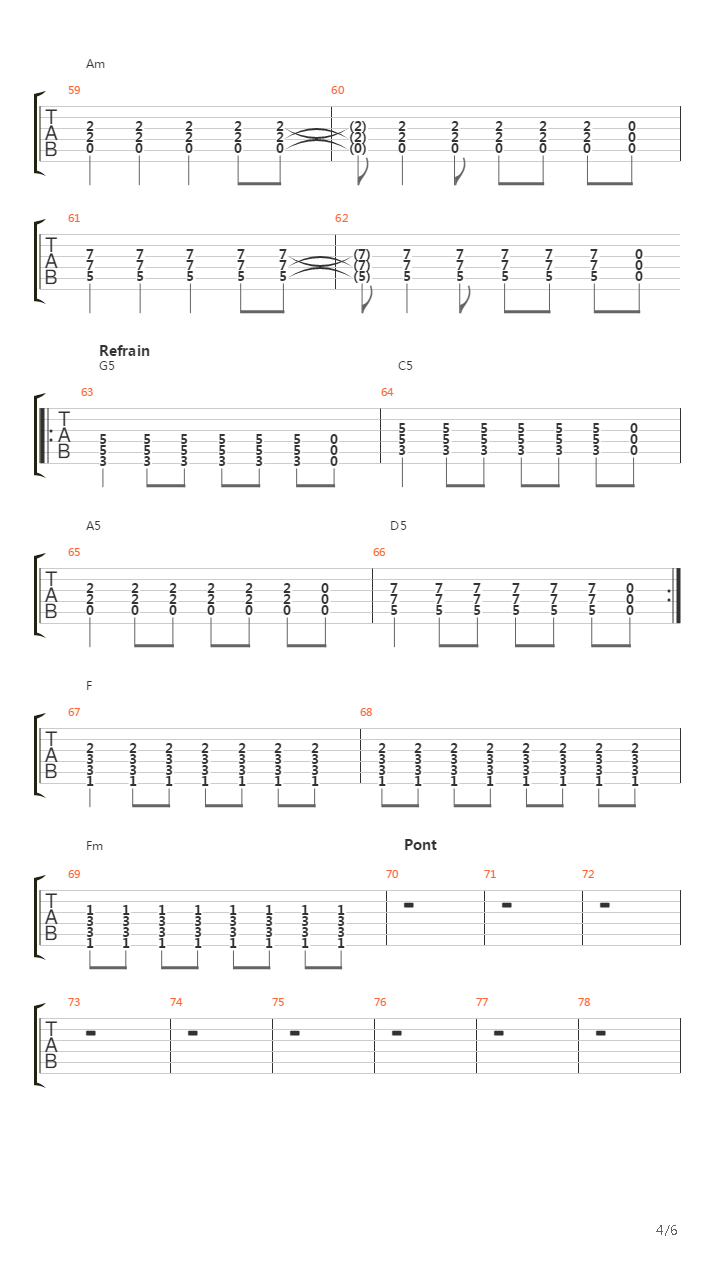 Matador吉他谱