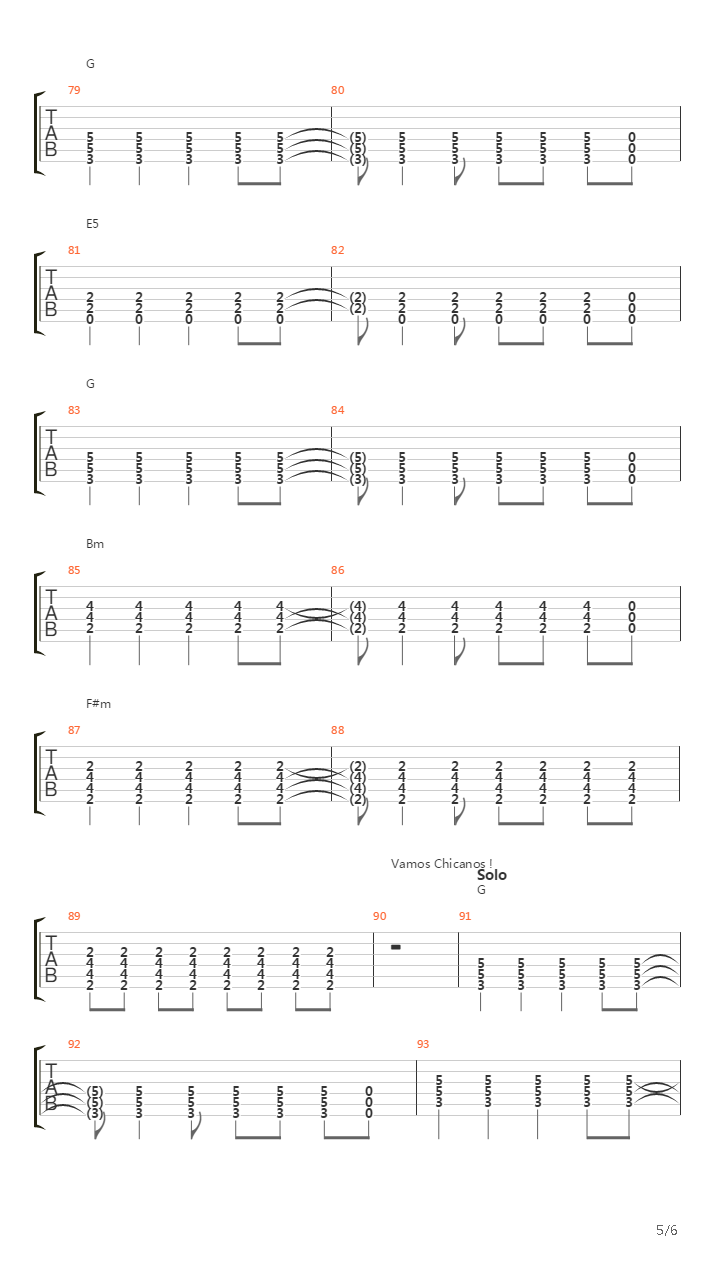 Matador吉他谱