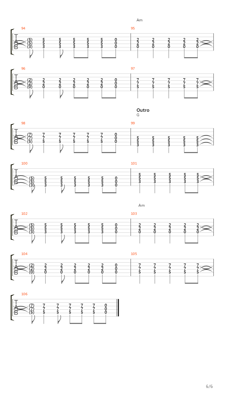 Matador吉他谱