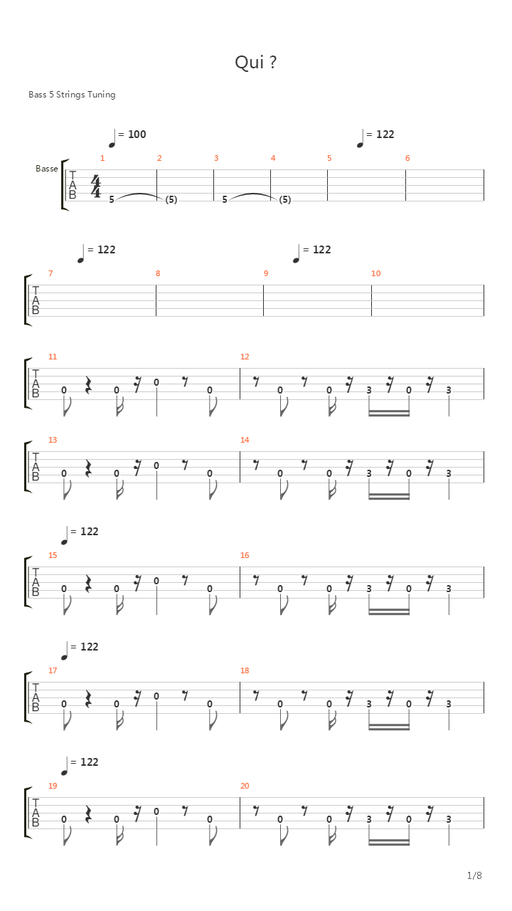 Qui吉他谱