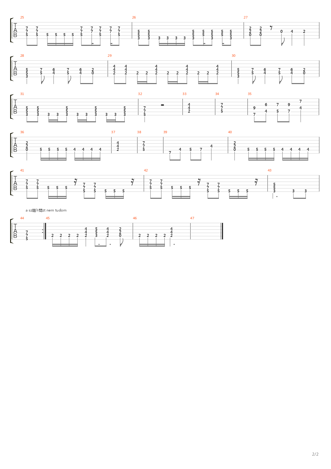 Keresztes Vitez吉他谱