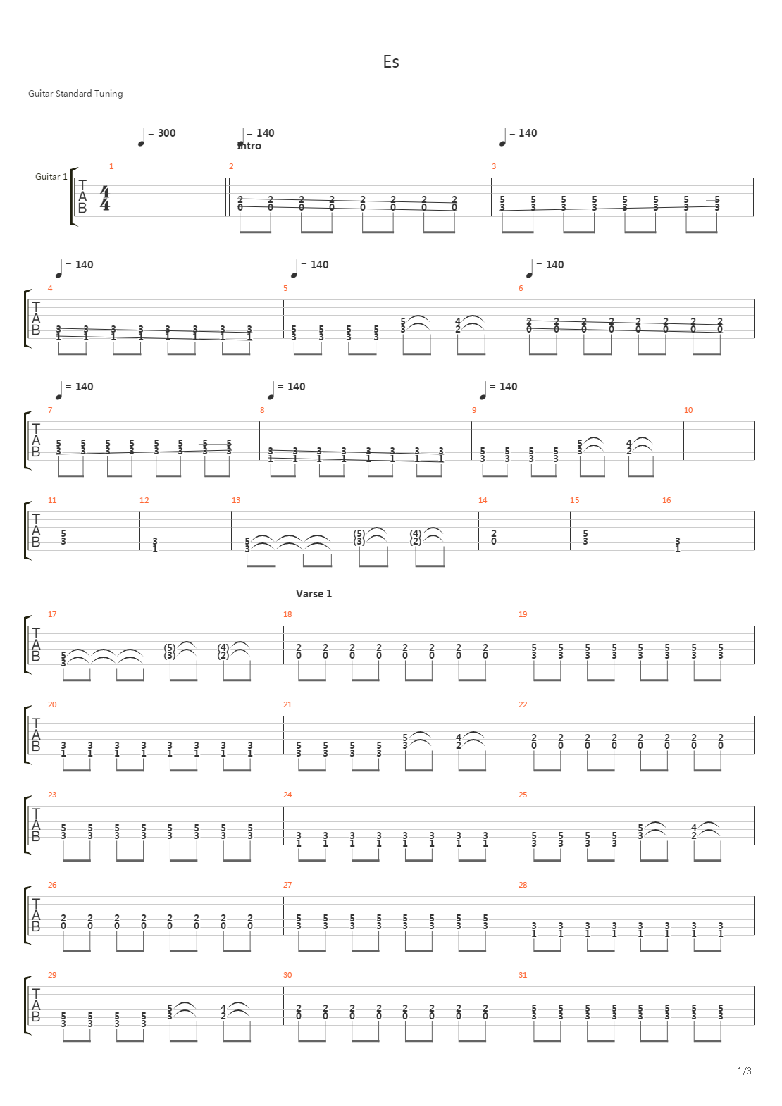 Es吉他谱