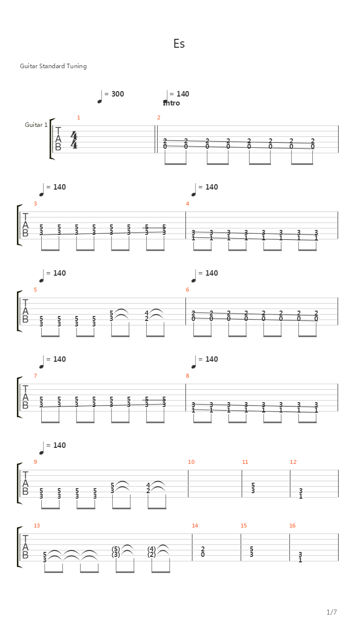 Es吉他谱
