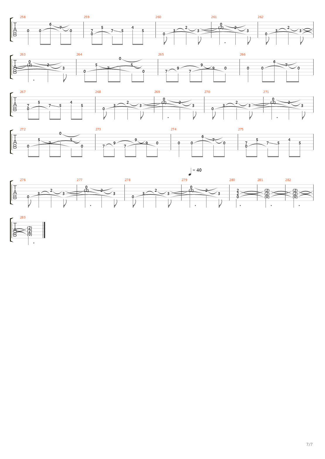 The Words That Crawled吉他谱