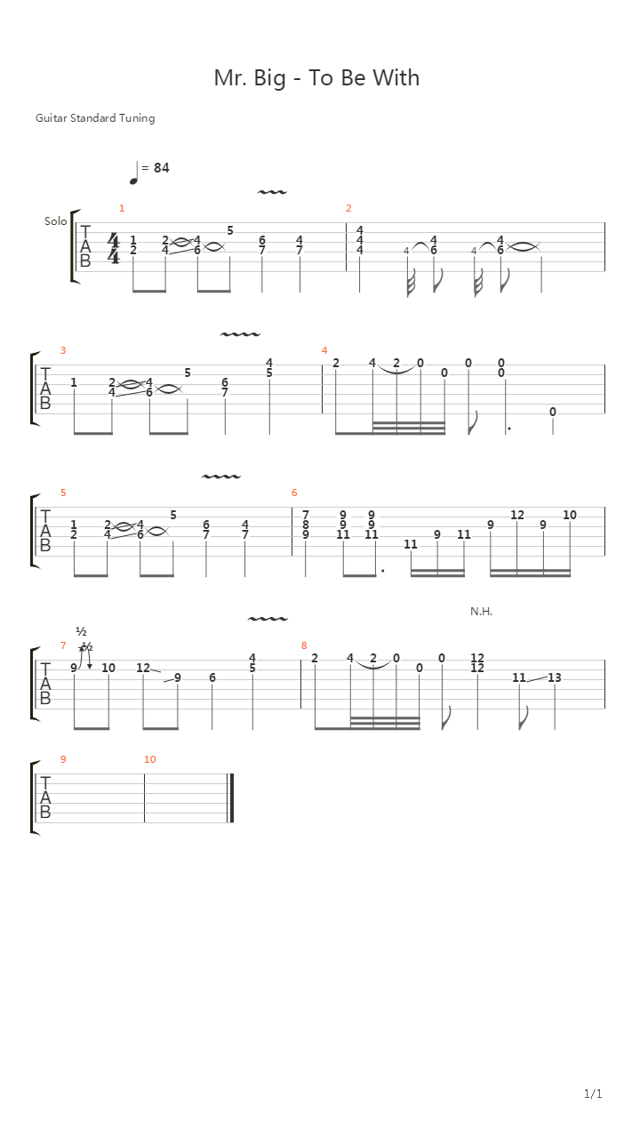 To Be With (Solo Played by David Escobar)吉他谱