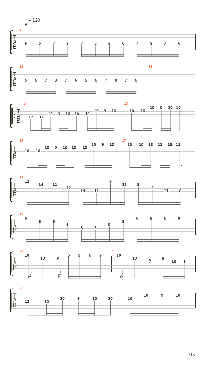 Music from caslevania 2吉他谱