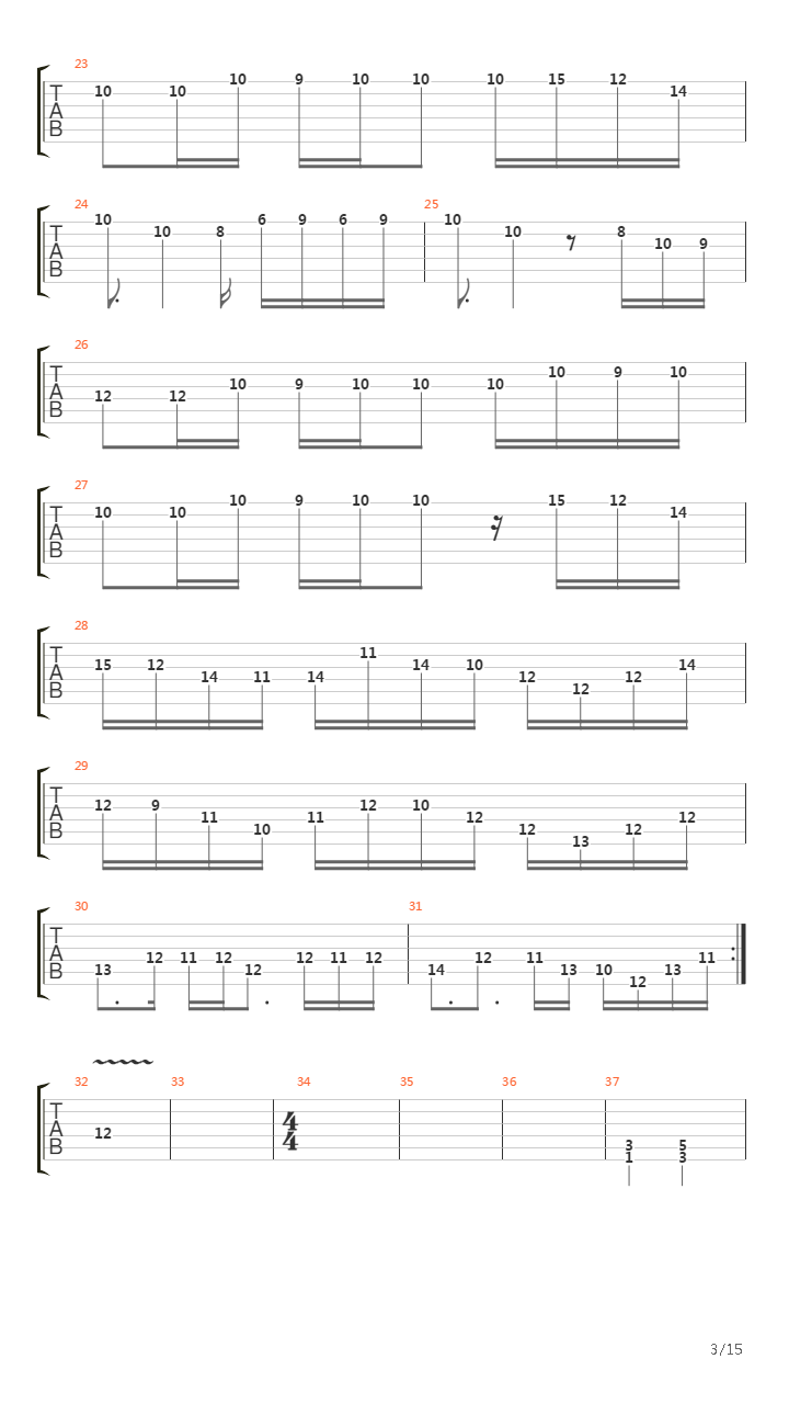 Music from caslevania 2吉他谱
