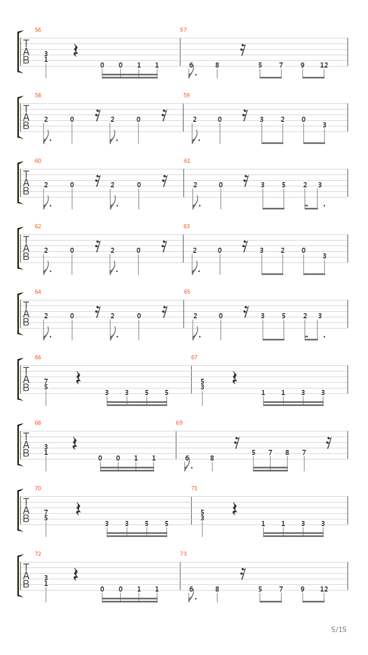 Music from caslevania 2吉他谱