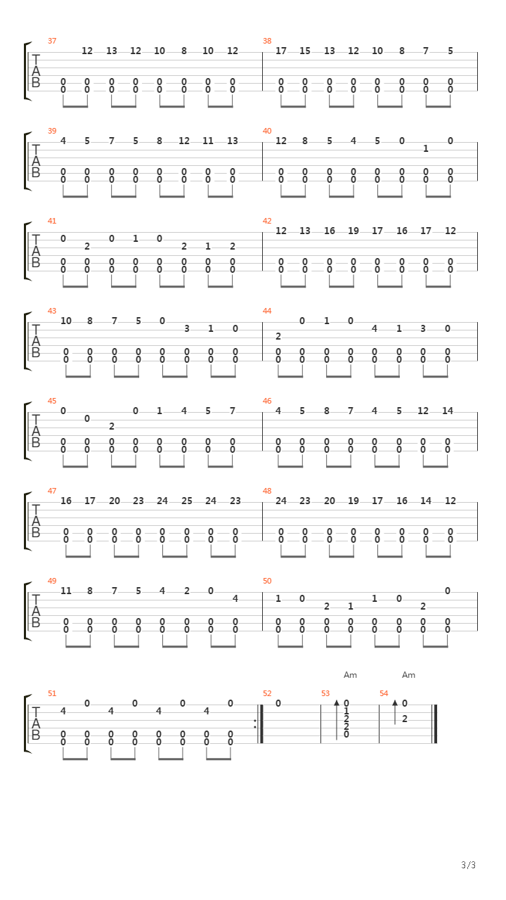 Sonata De Fuego吉他谱