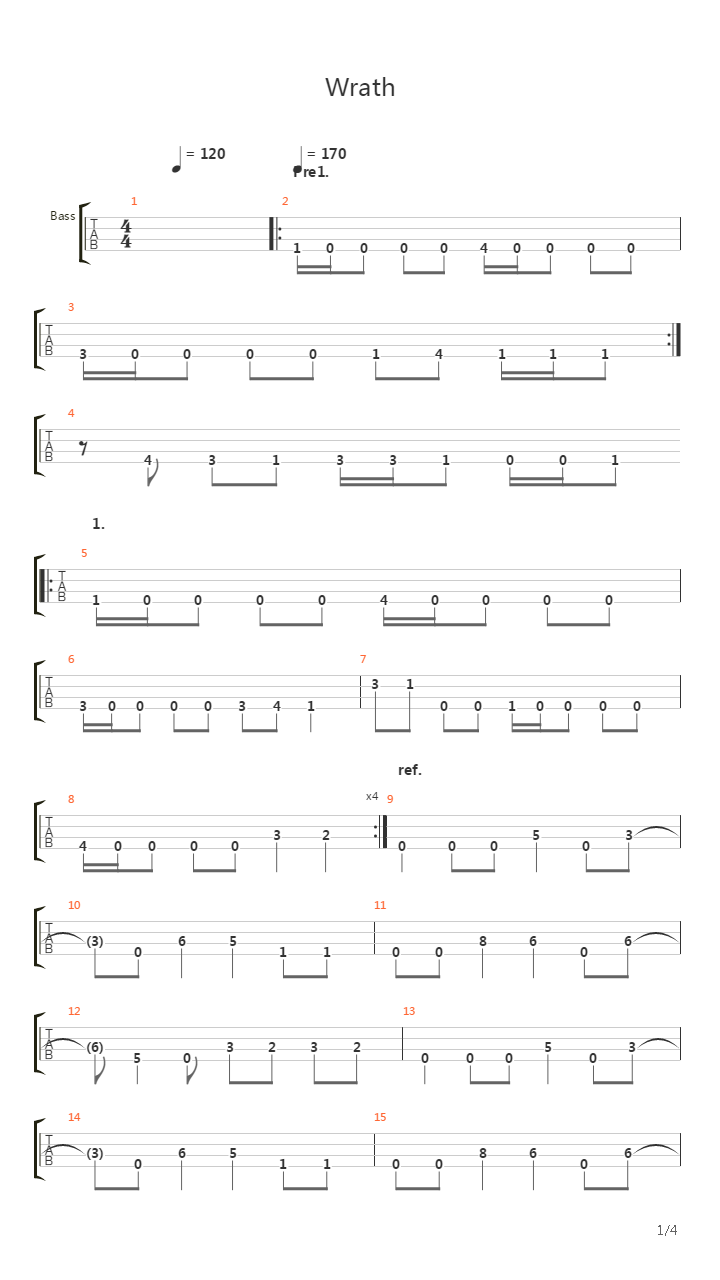 Wrath吉他谱