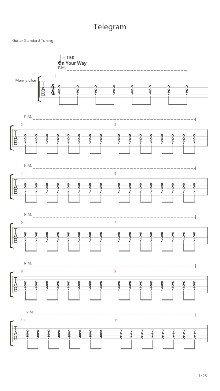 Telegram吉他谱