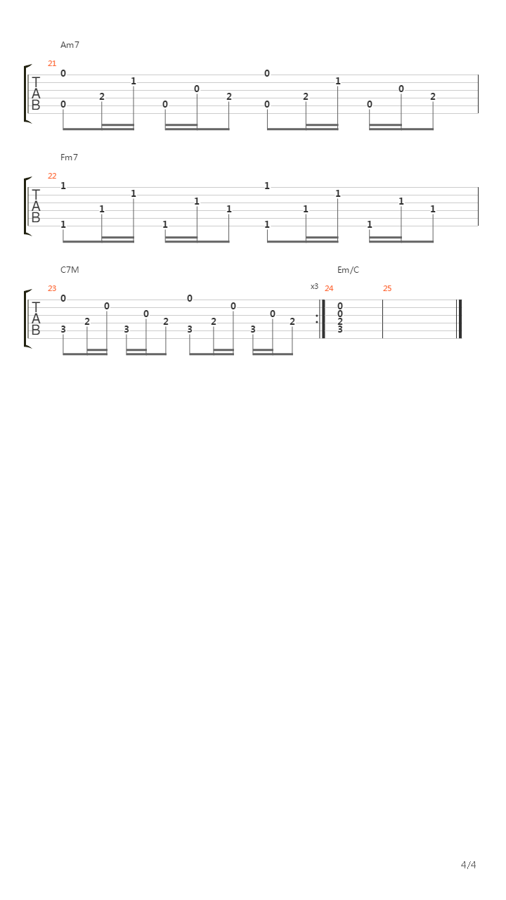 So far away吉他谱