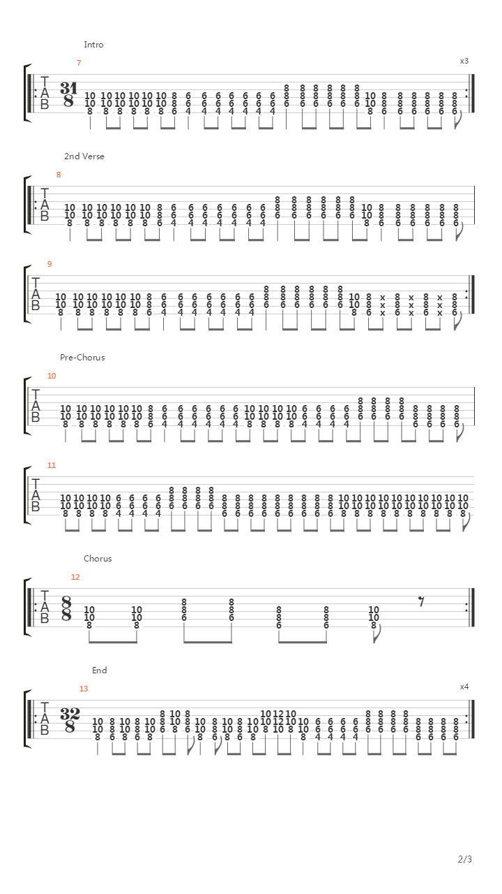 So it sadly goes吉他谱