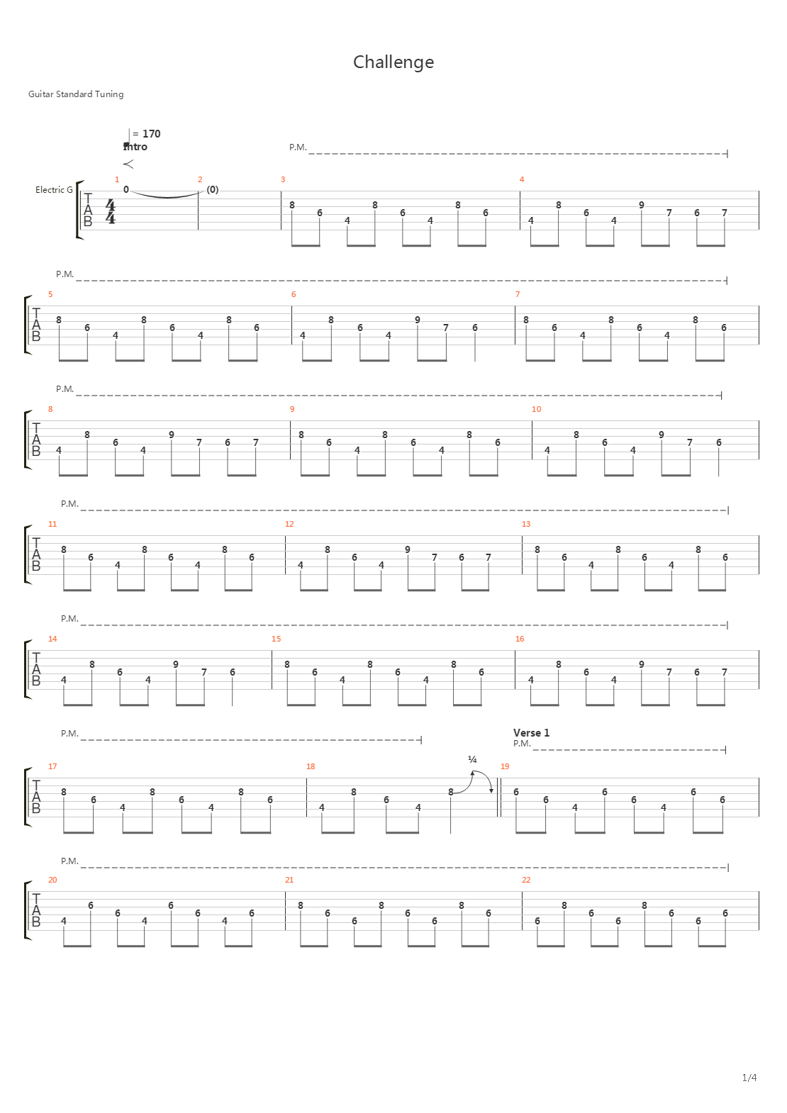 Challenge吉他谱