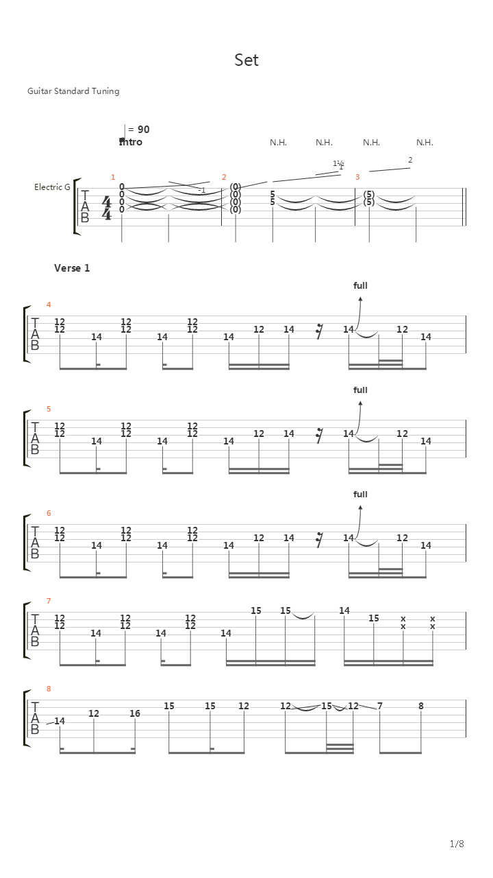 Set吉他谱