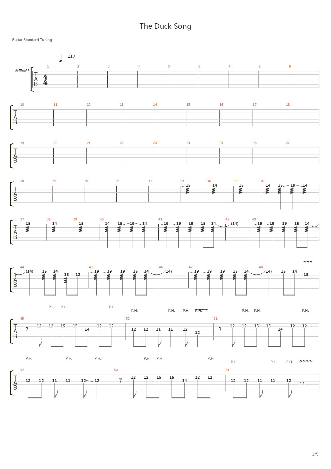 The Duck Song吉他谱