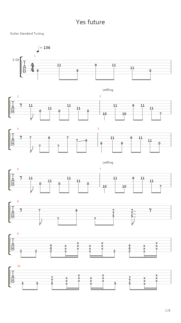 Yes Future吉他谱