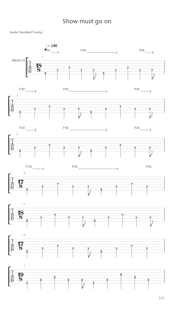 Я ухожу из рэпа (Show must go on)吉他谱
