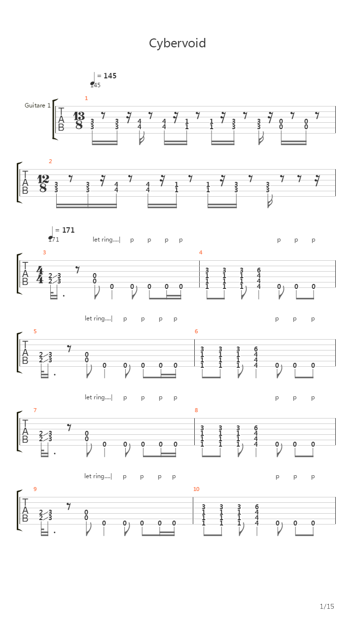 Cybervoid吉他谱