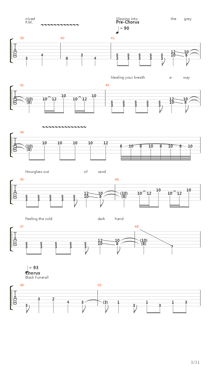 Black Funeral吉他谱