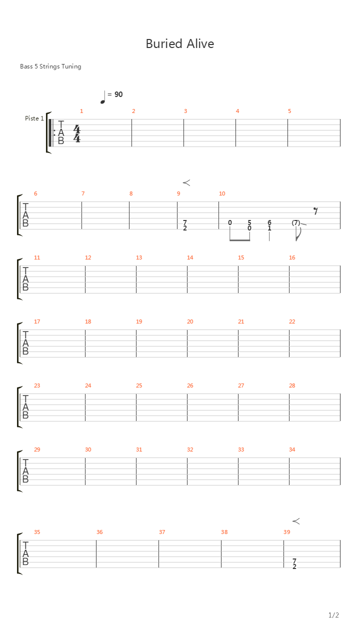 Buried Alive吉他谱