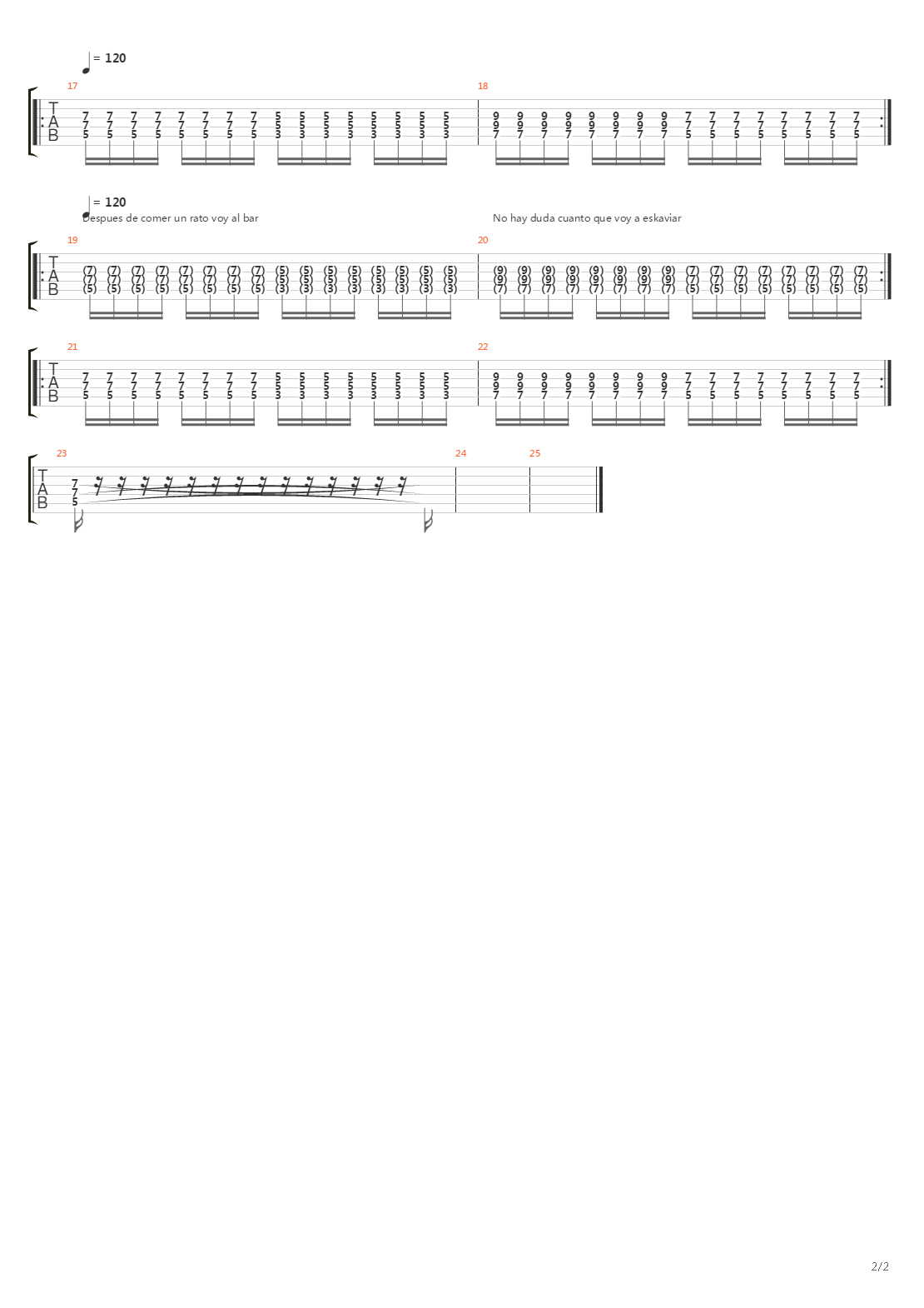 Vago吉他谱