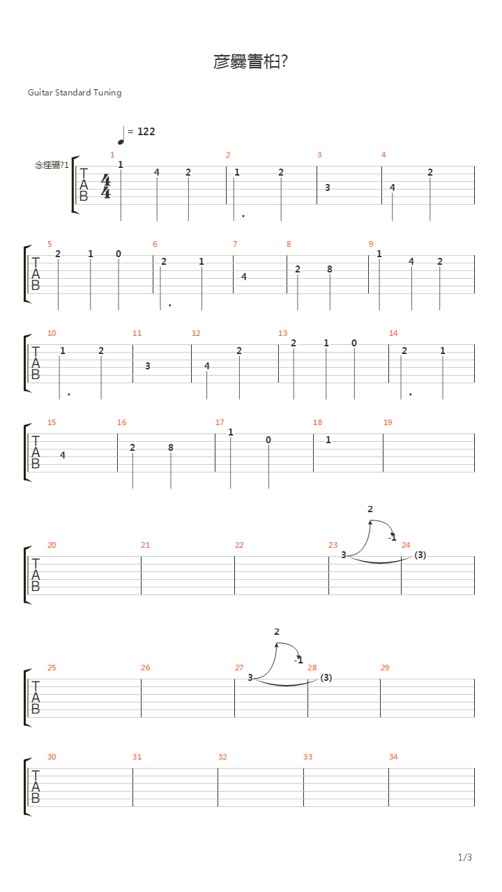 Семантика吉他谱