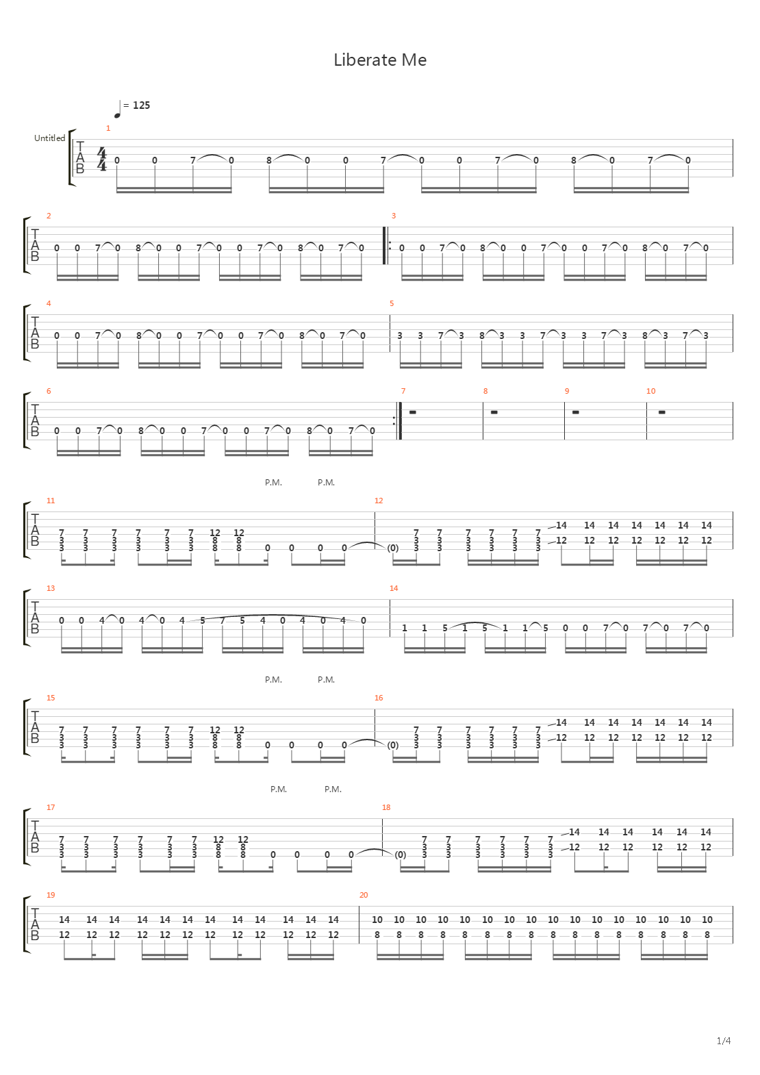 Liberate Me吉他谱