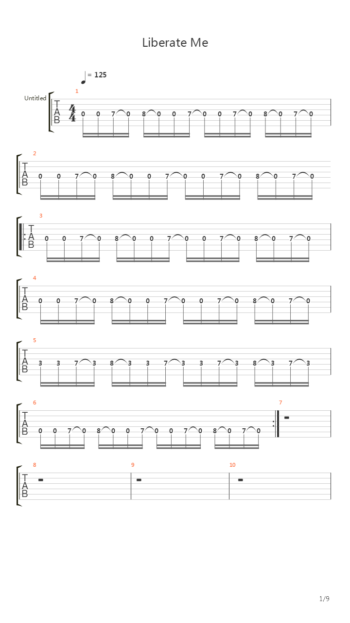 Liberate Me吉他谱