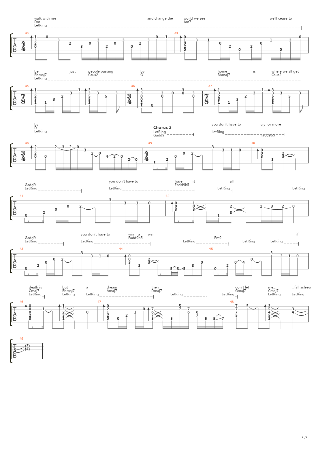 Leaving Entropia (Epilogue)吉他谱