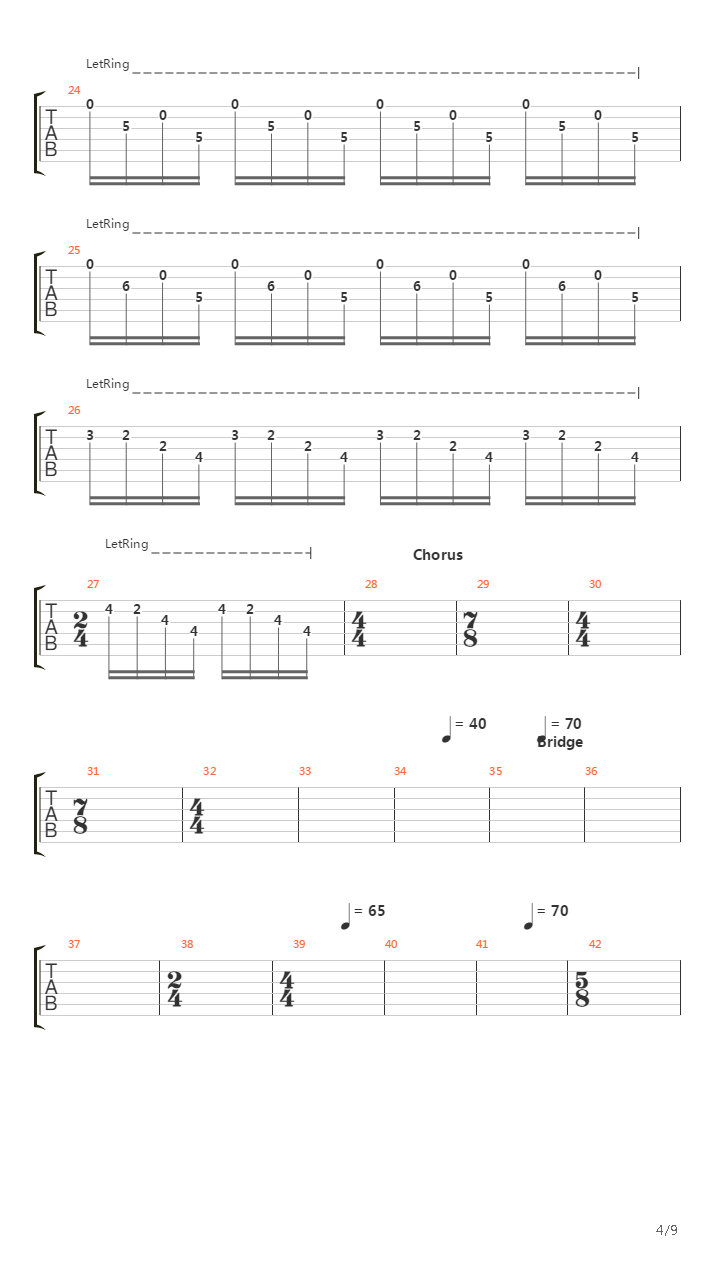 Plains Of Dawn吉他谱