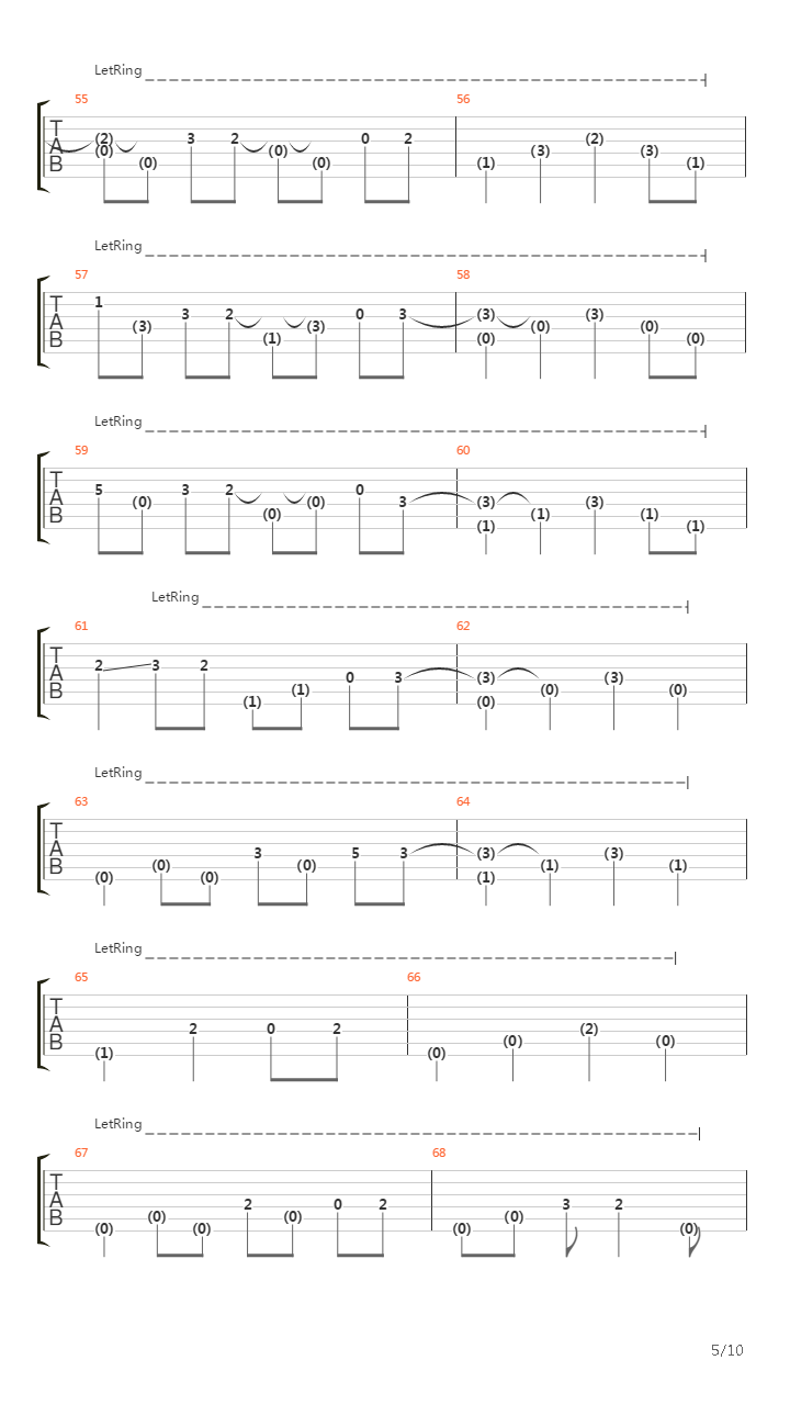 Undertow吉他谱