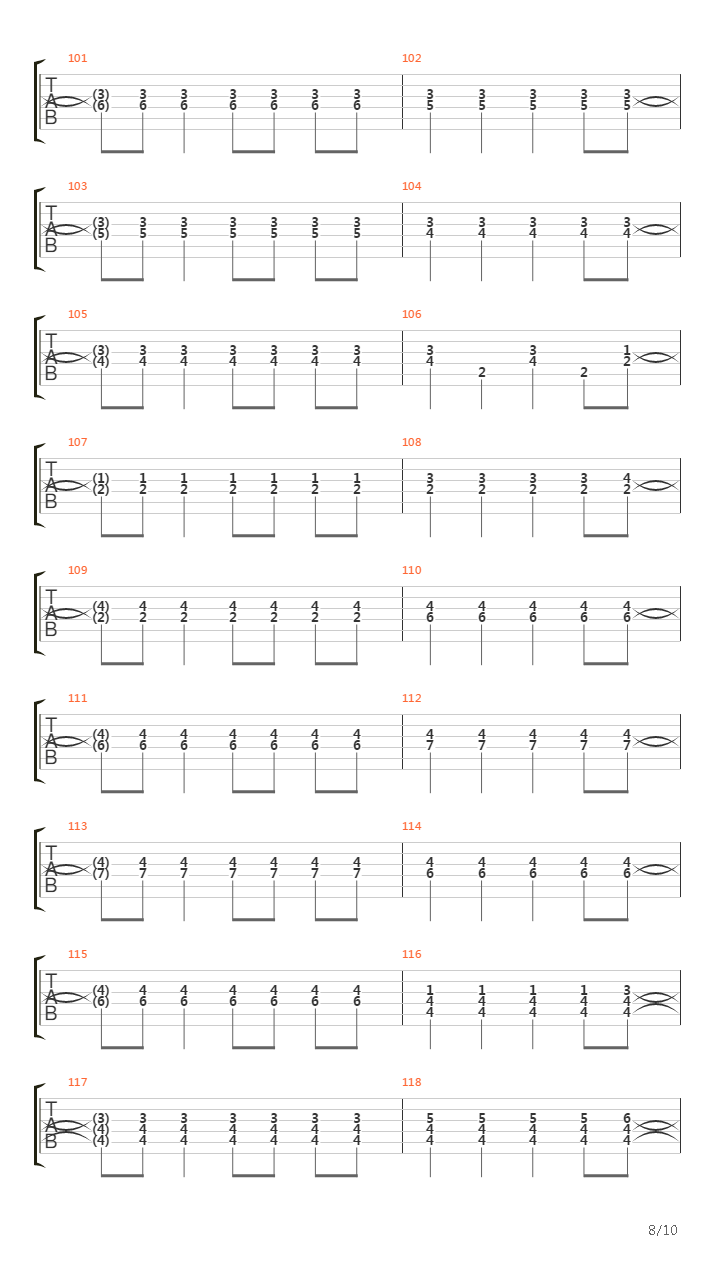 Undertow吉他谱