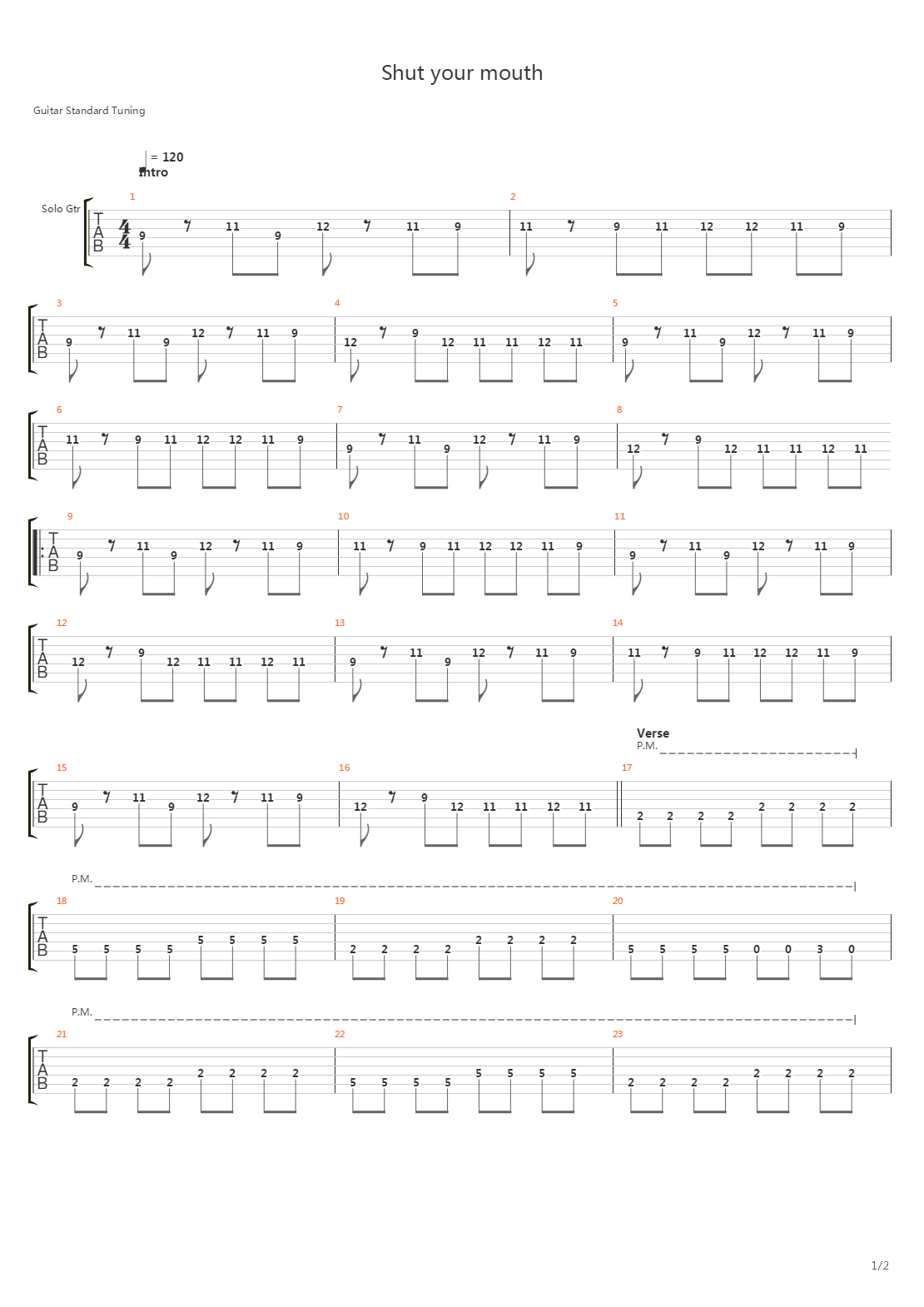 Shut Your Mouth吉他谱