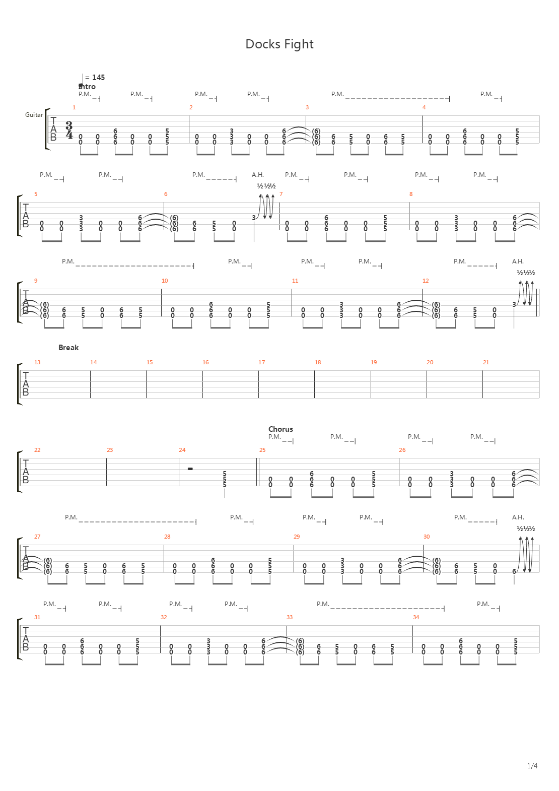 Docks Fight吉他谱
