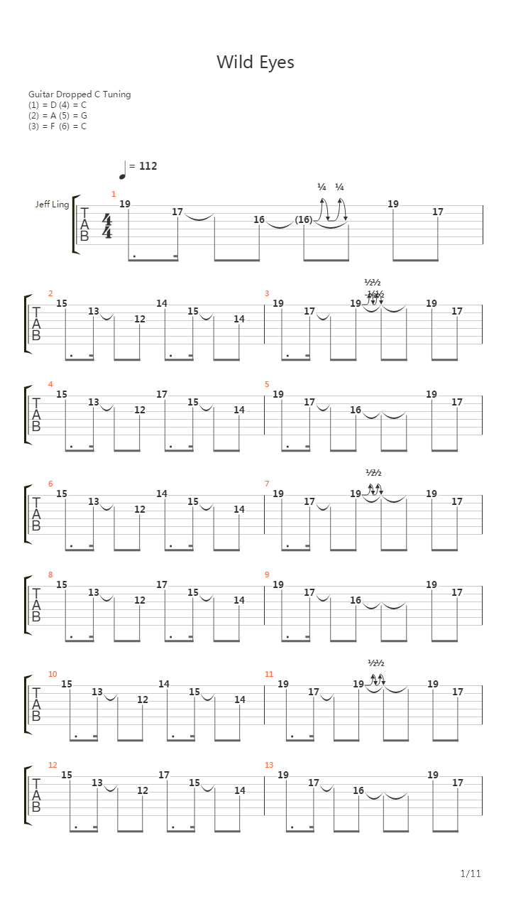 Wild Eyes吉他谱