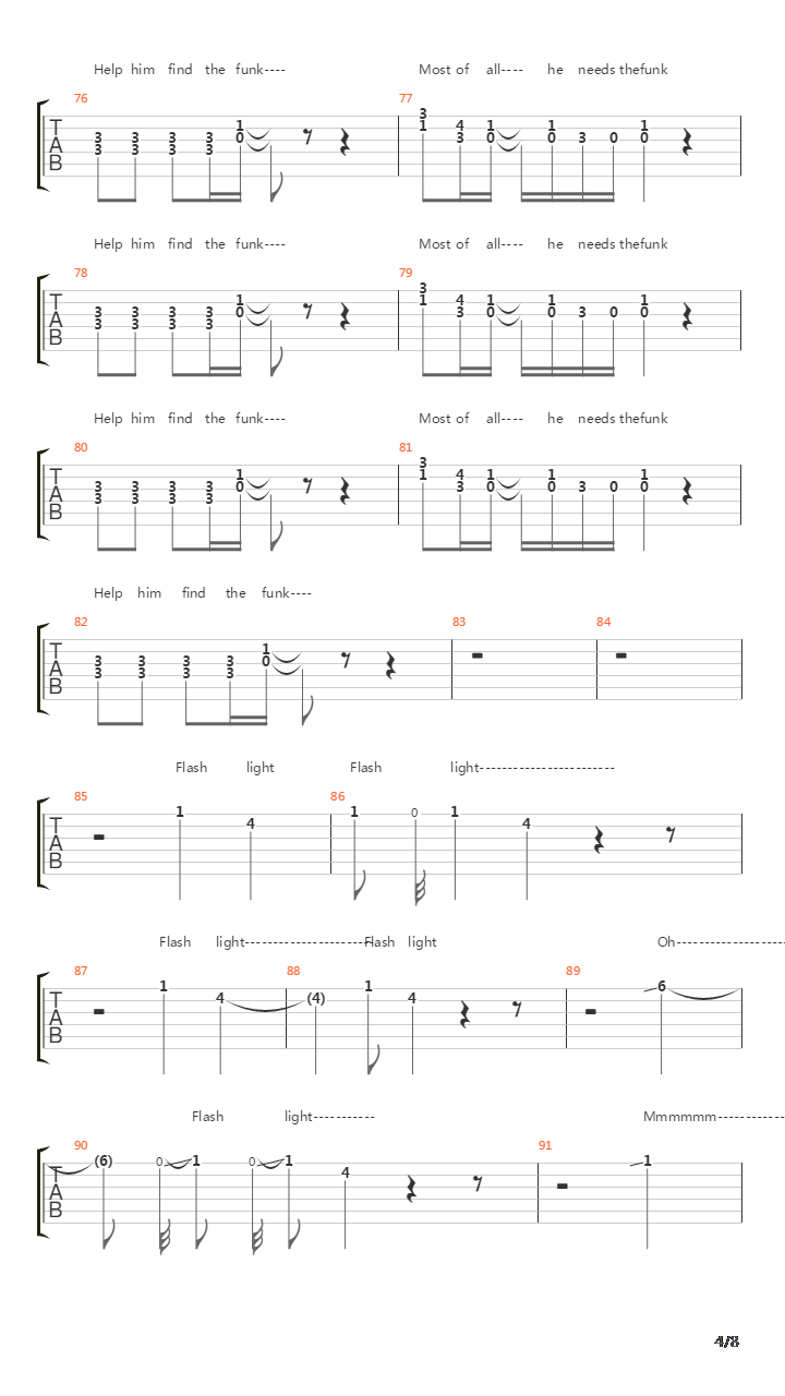 Flash Light吉他谱