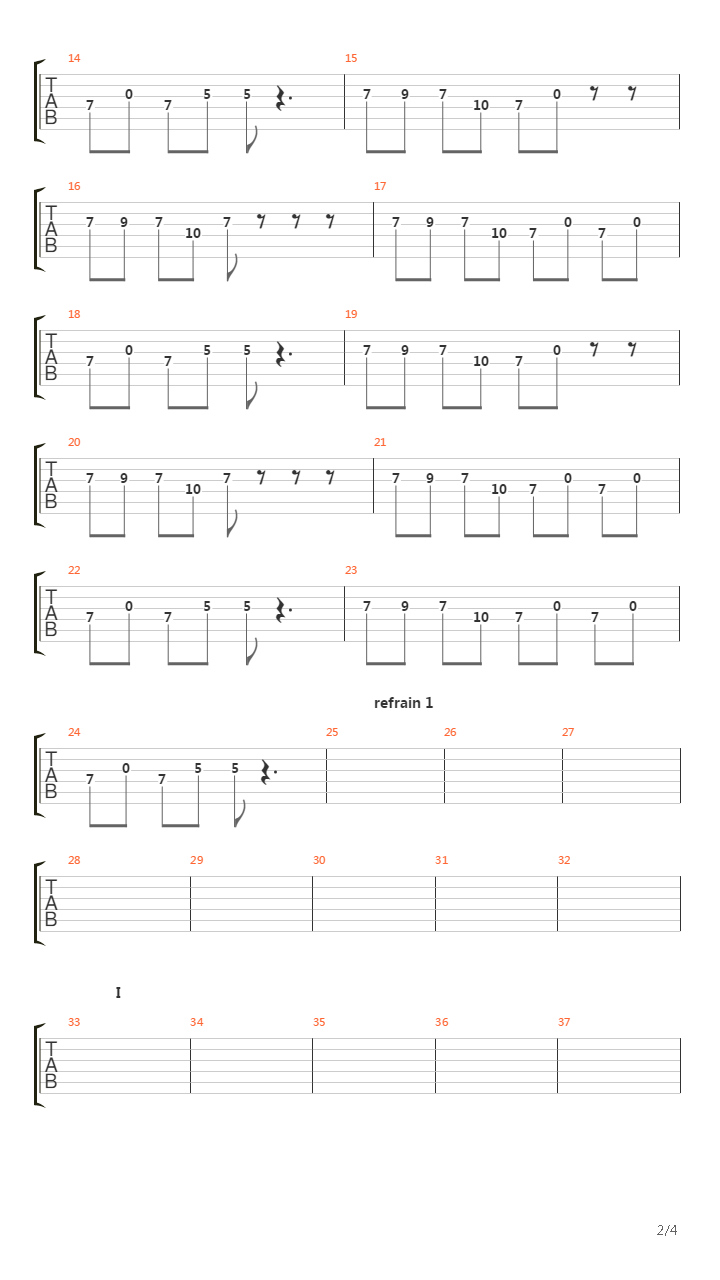 Music吉他谱