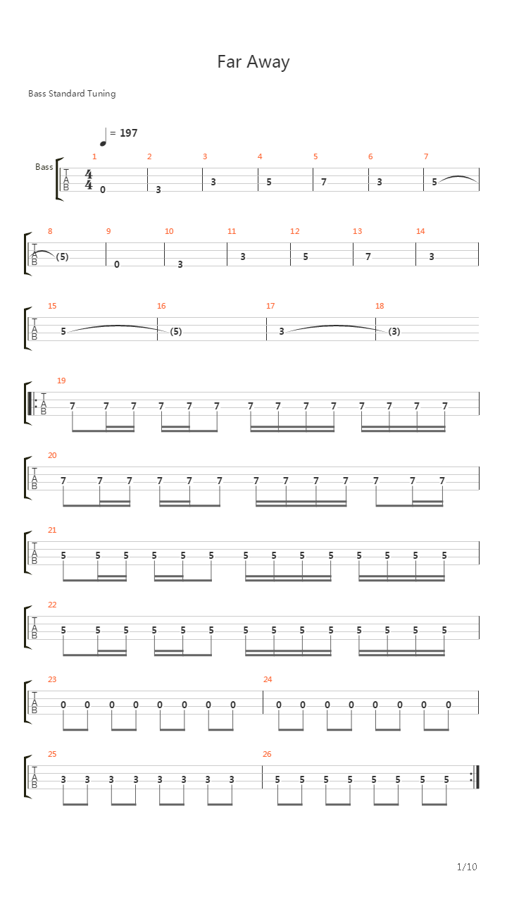 Far Away吉他谱