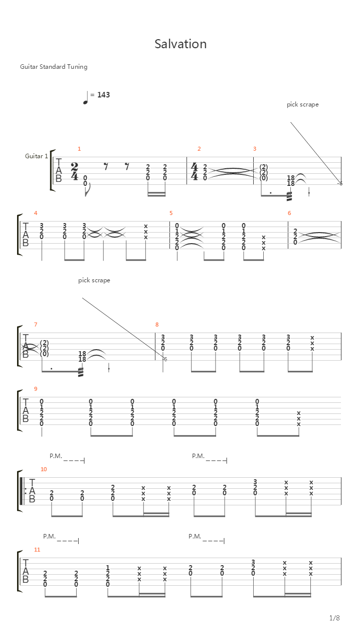 Salvation吉他谱