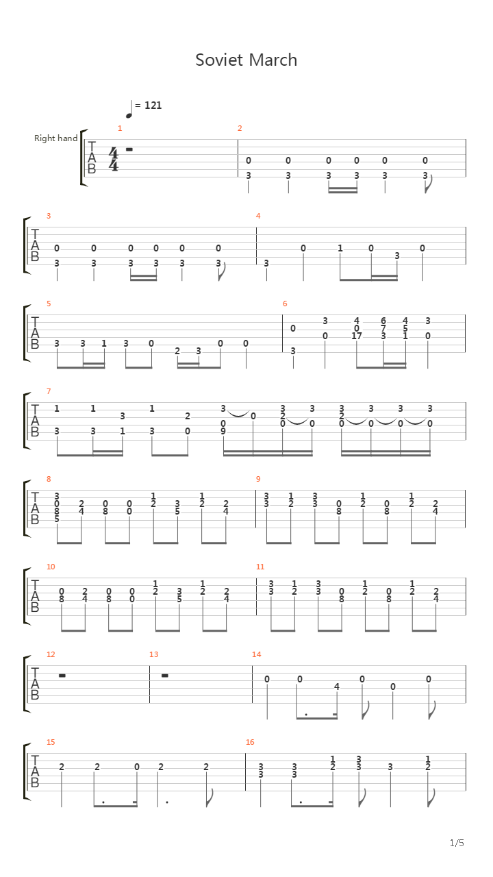 Soviet March (Piano version)吉他谱