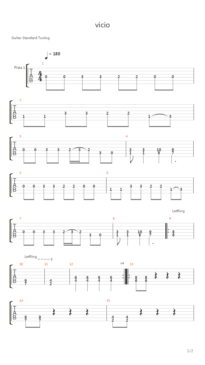 Vicio吉他谱