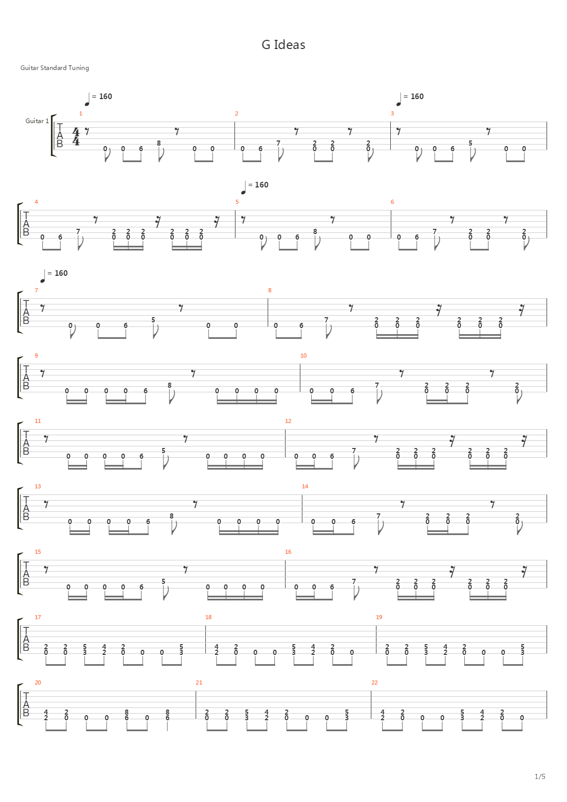 G Ideas吉他谱