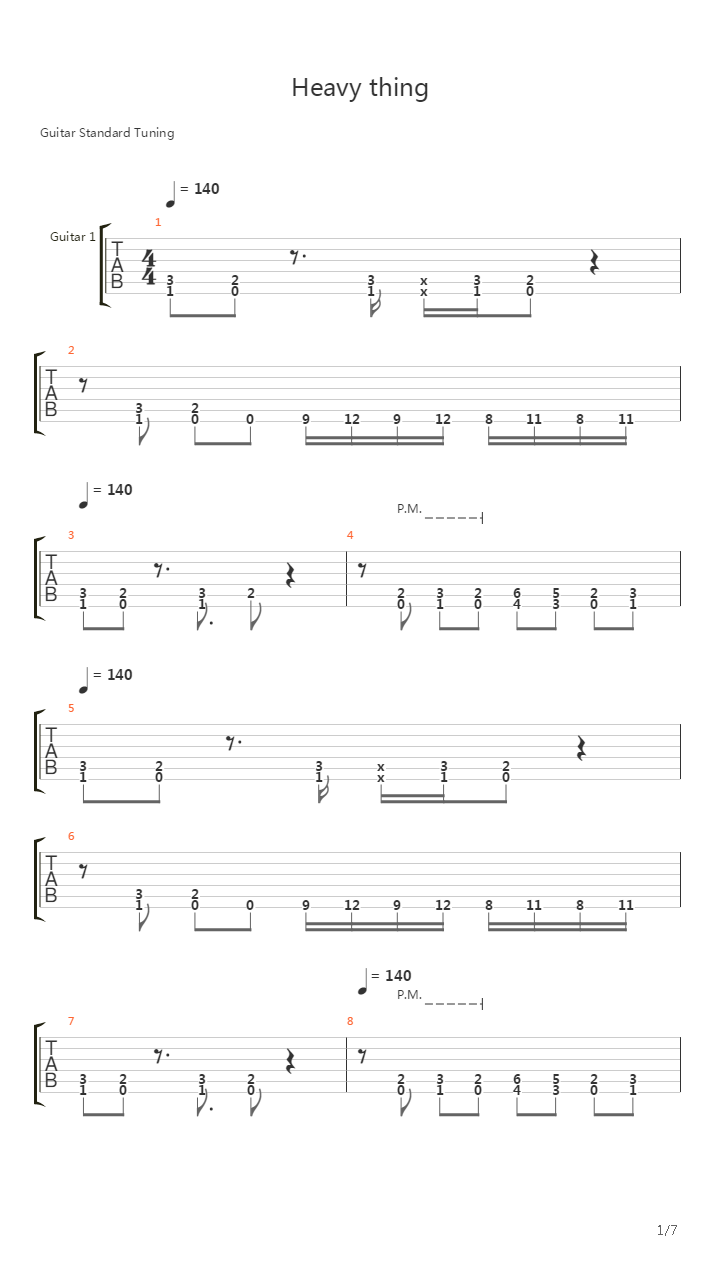 Heavy Thing吉他谱