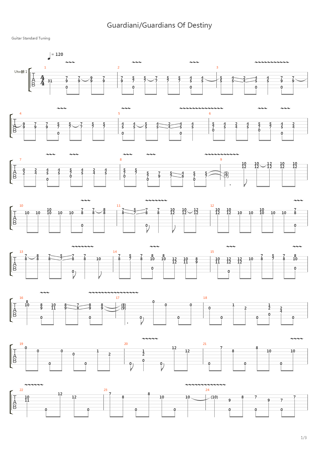 Guardiani吉他谱