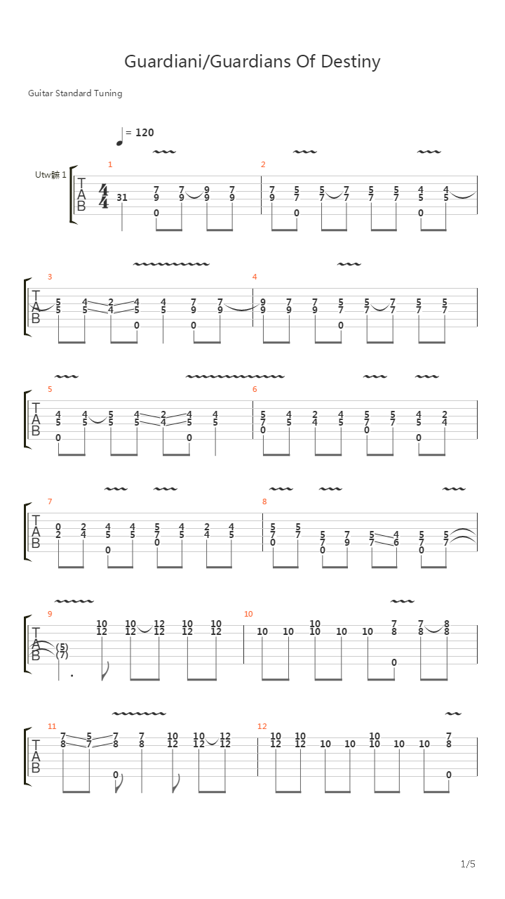 Guardiani吉他谱