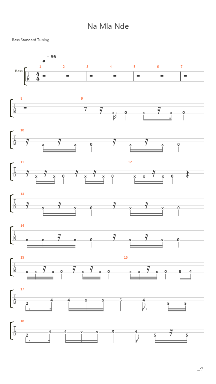 Na Mala Nde吉他谱