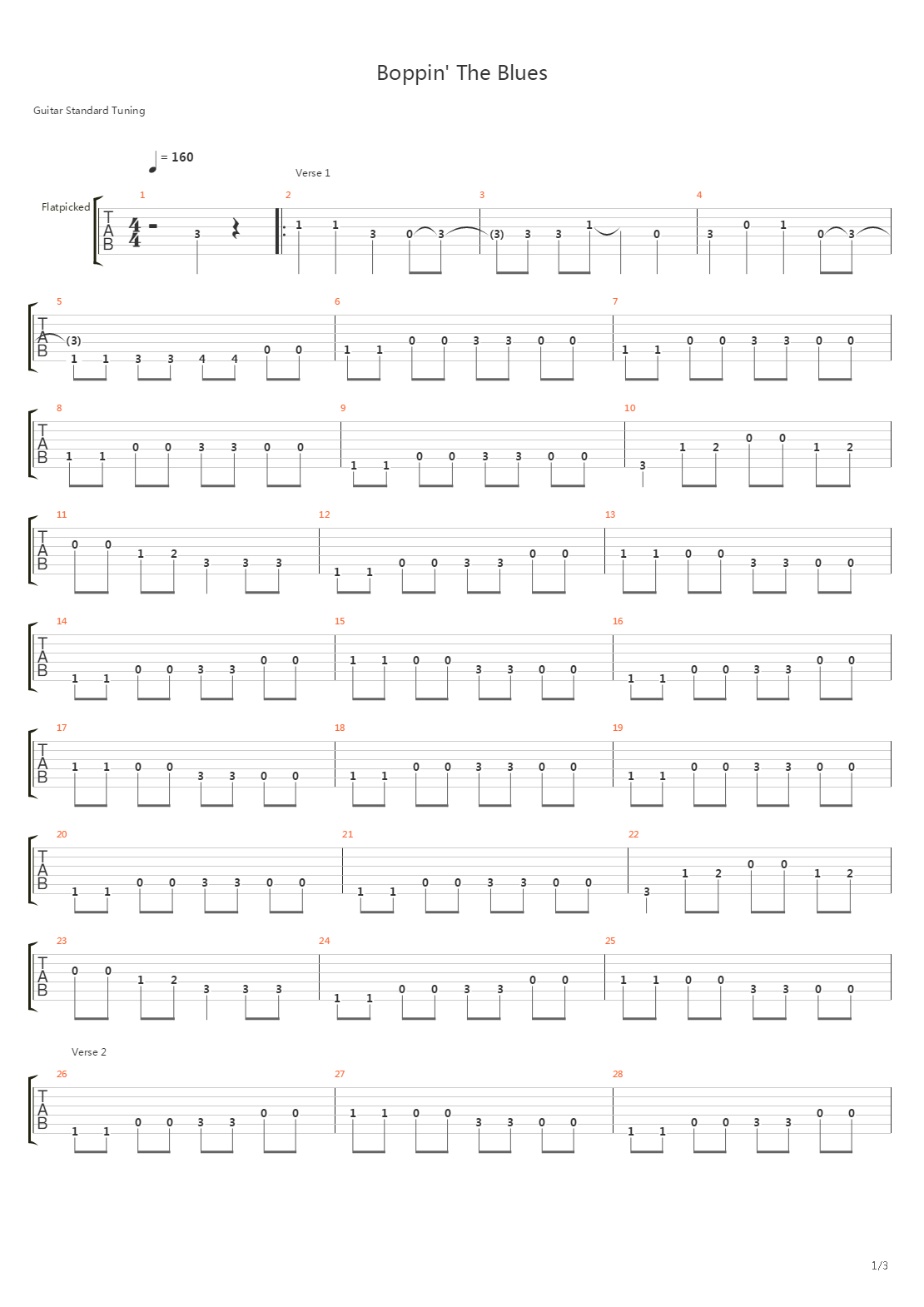 Boppin' The Blues吉他谱