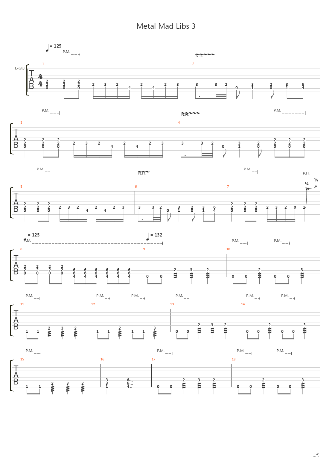 Metal Mad Libs 3吉他谱